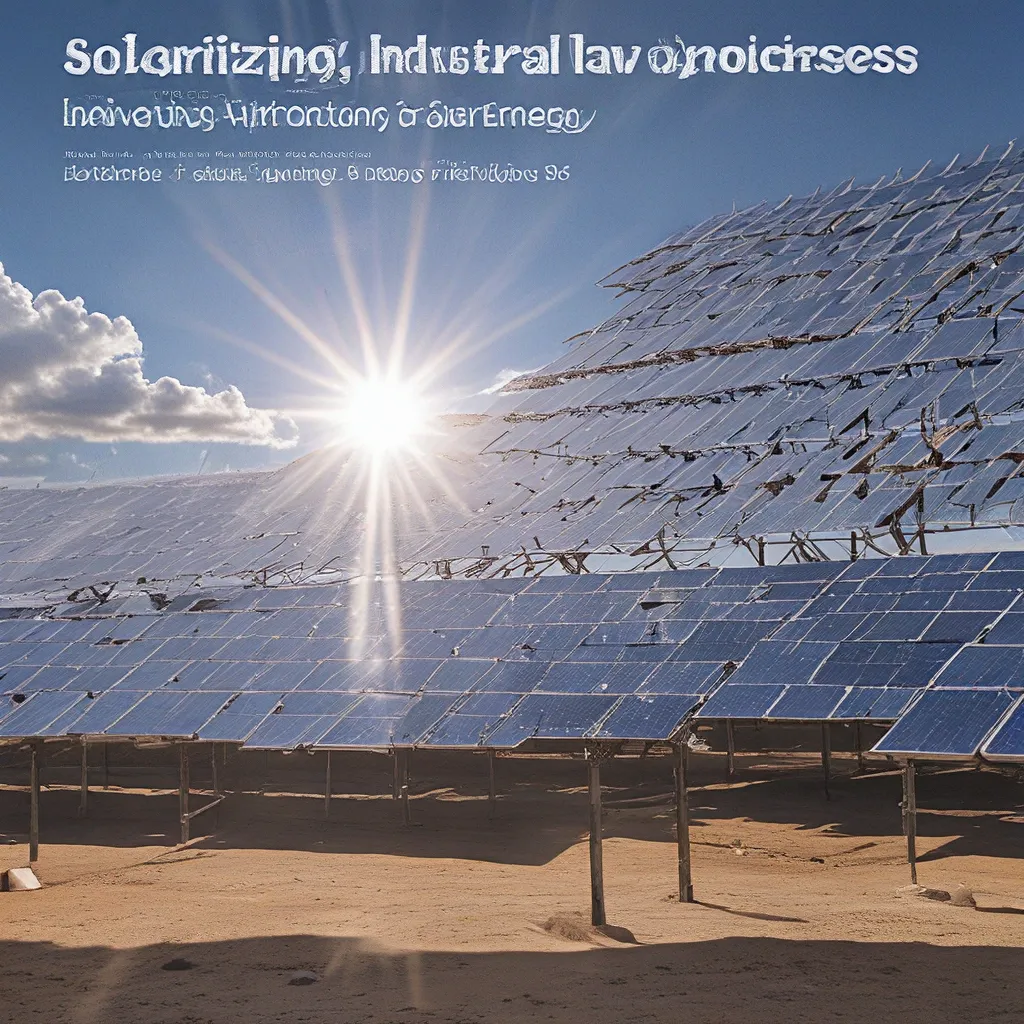 Solarizing Industrial Processes: Innovative Applications of Solar Energy